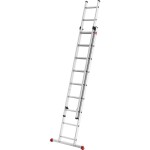 Hailo ProfiStep® duo 7209-007 hliník výsuvný žebřík max.prac. výška: 5.15 m stříbrná 9.4 kg