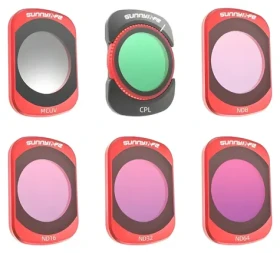 Sunnylife Sada filtrů pro DJI Osmo Pocket 4 a Pocket 3 / Sada filtrů / MCUV, CPL, ND8, ND16, ND32, ND64 / 6 ks (OP4-FI225)