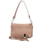 Trendy dámská kožená crossbody Olivia, starorůžová