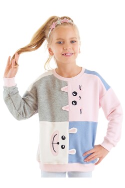 Denokids Cat And Teddy Bear Girls Sweatshirt