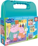 EDUCA Puzzle v kufříku Prasátko Peppa II 4v1