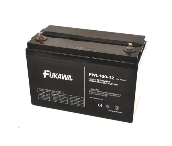 Baterie - FUKAWA FWL 100-12 (12V/100Ah - M8), životnost 10let EDF_295323