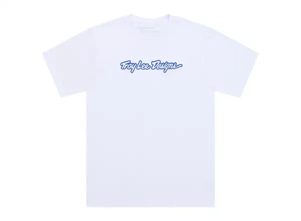 Troy Lee Designs Signature pánské triko krátký rukáv White vel. XL