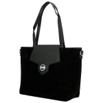 Trendy dámská koženková kabelka na rameno Coveri Hilari, černá