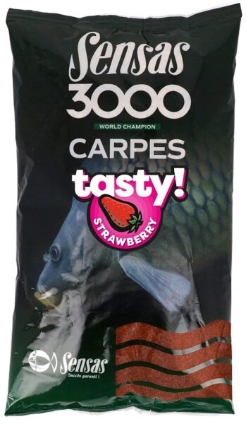 Sensas Krmítková směs 3000 Carp Tasty 1kg - Jahoda,Sensas Krmítková směs 3000 Carp Tasty 1kg - Jahoda