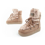 D.Franklin snow boots ladies winter fashion fur insulated brown high dámské 40