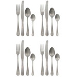 House Doctor Sada příborů z nerezové oceli Mora Silver – set 16 ks, stříbrná barva, kov