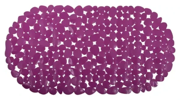 MSV GALETS protiskluzová podložka do vany fialová / PVC / 35 x 68 cm