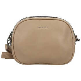 Trendy koženková crossbody kabelka Jennifer, béžová