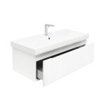 Koupelnová skříňka s baterií a umyvadlem SAT Evolution 1 98x30x44,8 cm bílá mat SATEVO100WMU1B SATEVO100WMU1B