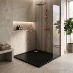 REA Akrylová sprchová vanička Savoy 90x90 černá REA-K4803