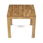 Jídelní stůl 80x80x75 cm, masiv dub bílý, povrchová úprava olejem, nohy 8x8 cm