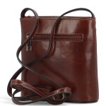 Luxusní dámská kožená crossbody kabelka Violiana, hnědá