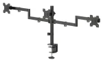 Hama stolní držák pro 3 monitory černá / Stolní držák pro monitor / do 27" / nosnost 7 kg / VESA 75-100 mm / 2 ramena