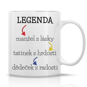 LEGENDA - klasický bílý keramický hrníček 300 ml