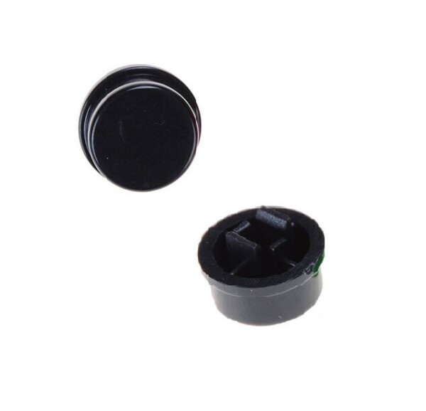 Knoflík pro mikrospínač - Černý, 12 x 12 x 7,3 mm