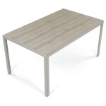 Zahradní stůl 150x89cm, kov, polywood, béžová, AZT-S1215 CRM