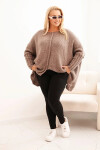 Svetr dámský Plus Size z akrylu s volným střihem a rukávem 3/4 fango UNI