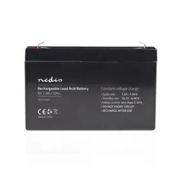 Nedis Dobíjecí olověný akumulátor / Olověné / Dobíjecí / 6 V / 7200 mAh (BALA72006V)