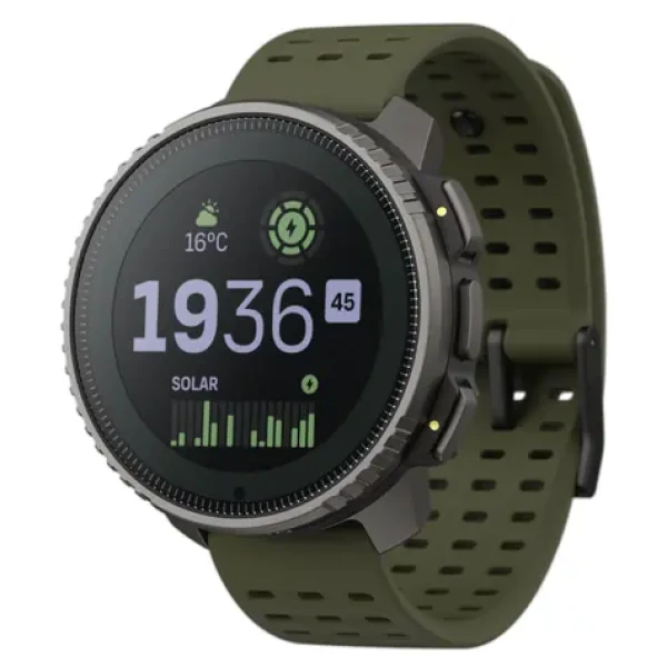 Suunto Vertical Solar Titanium zelená / Chytré hodinky / 1.4" LED / 280 x 280 / Bluetooth / voděodolné (SS050859000)