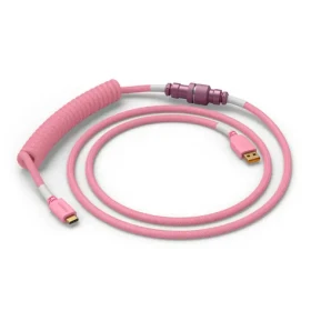 Glorious GMMK USB-C/USB-A kroucený kabel 1.4m růžová / pro klávesnice Glorious / 1x USB-C(M) / 1x USB-A(M) (GLO-KB-ACC-CBL-COIL-PPNK)