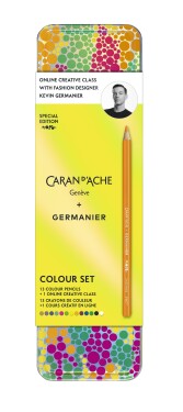 Caran d'Ache, 3000.016, Germanier, sada uměleckých pastelek, limitovaná edice Kévin Germanier, 13 ks