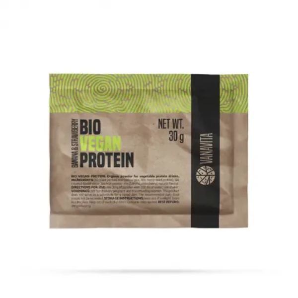 BIO Vegan Protein - VanaVita (banán jahoda, 30 g) (45121-2-30g-bananastrawberry)