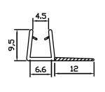 HOPA - Boční silikonový těsnící profil, na sklo 6mm, délka 2 bm BT304B412