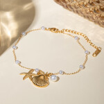 ELENYS Sea Whisper – pozlacený náramek 18K žluté zlato Délka náramku: 21,5+5 cm / max. 26,5 cm