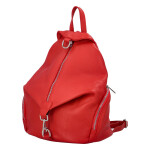 Stylový kožený dámský batoh Sonia, červená