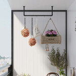 Věšák, kov, černá, AUV-E1067 BK