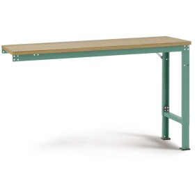 Manuflex AU8035.0001 Pracovní Přístavný stůl univerzální speciální s multiplex deska, Šxhxv = 1250 x 800 x 722-1022 mm šedá, zelená