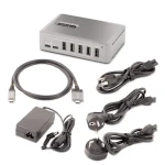 StarTech USB-C Hub 10 portů šedá / USB hub / 8x USB-A / 2x USB-C / 10 Gbps / napájecí adaptér (10G8A2CS-USB-C-HUB)
