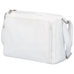 Stylová dámská kožená crossbody Robertina, bílá