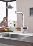 GROHE - Essence Dřezová baterie s výsuvnou sprškou, chrom 30270000