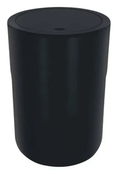 Spirella COCCO černá / Výklopný odpadkový koš / plast / 5 l / výklopné víko / 19 x 26 cm
