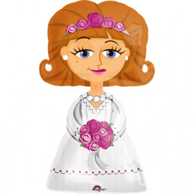 Nevěsta fóliový balónek chodící 122 cm x 71 cm Amscan Nevěsta fóliový balónek chodící 122 cm x 71 cm Amscan