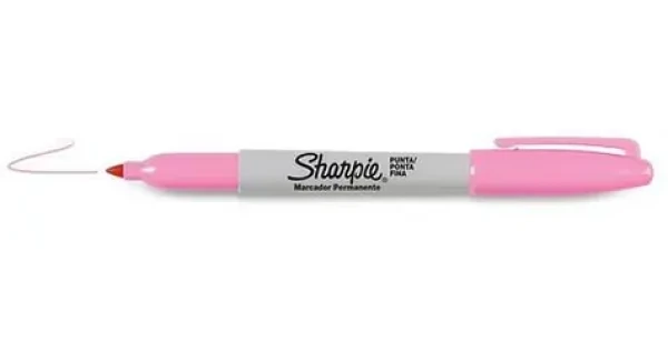 Sharpie Fine růžová / Popisovač permanentní / kulatý hrot F / 12ks (2025035)