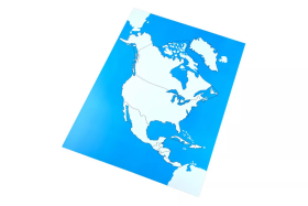Moyo Montessori Moyo Montessori Kontrolní mapa - Severní Amerika Nová - bez popisků