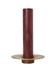 Ferm Living Kovový svícen Soothe Brass Finish Ø 16 cm, zlatá barva, kov