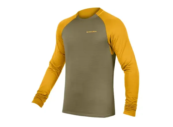 Endura Singletrack Fleece pánský dres dlouhý rukáv Tweed Green vel. M