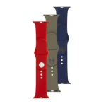 FIXED Silicone Strap sada 3 řemínků mix 3 / Řemínek pro Apple Watch / Silikon / 42/44/45/46/49 mm