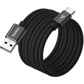 YENKEE YCU MAGNETIC 04 Kabel USB-A (M) - USB-C (M) 1.5m černá / 18W / 480Mb/s (8590669394524)