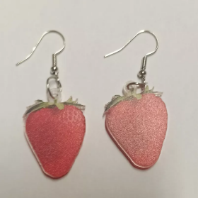 Ptakoviny.cz Náušnice jahoda červená