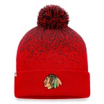 Fanatics Pánská Zimní Čepice Chicago Blackhawks Iconic Gradiant Beanie Cuff with Pom Athletic Red-Black