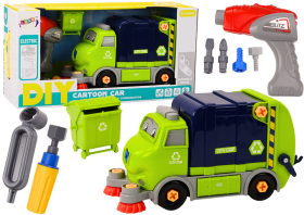 Mamido Montážní popelářský vůz DIY pro nejmenší zelený