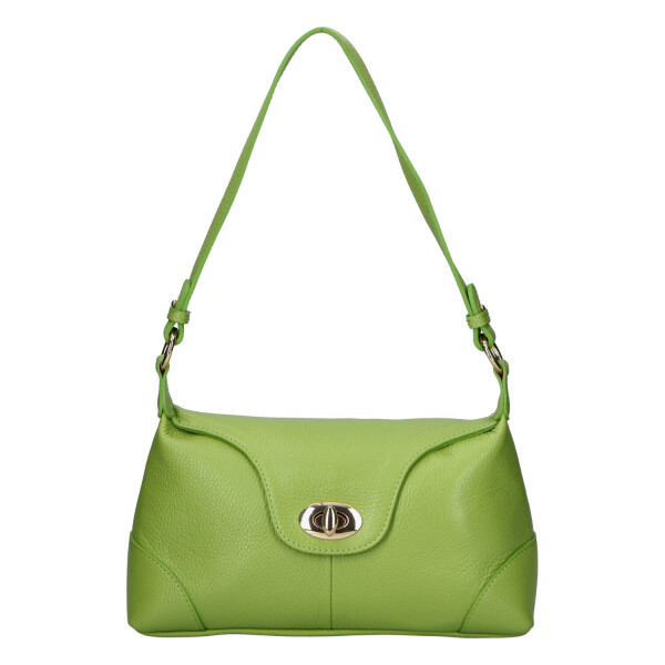 Stylová dámská kožená kabelka na rameno Felicita, zelená