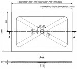 MEXEN/S - Hugo sprchová vanička SMC 170x100, bílá, krytka nerez 42101017-X