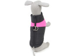 Slim-rainy obleček pro psa na zip Barva: Černo-červená, Délka zad (cm): 51, Obvod hrudníku: 74 - 80 cm