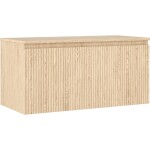 MEXEN/S - Rivel koupelnová skříňka pod umyvadlo 100 cm s deskou, 1 šuplík, reliéf , dub 91A20-10047-1-BFC81